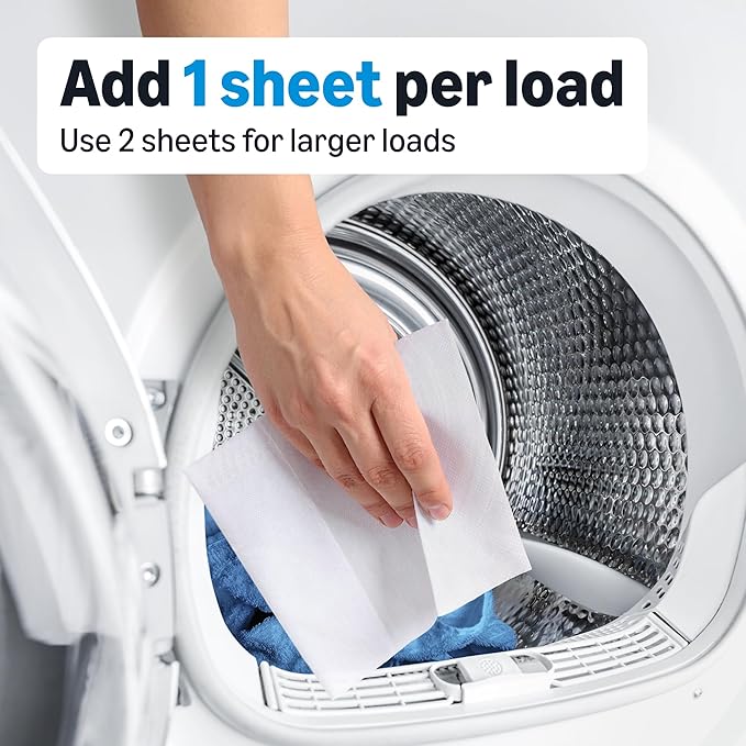 Amazon Basics Dryer Sheets, Clean Linen Scent, Laundry Fabric Softener, 160 Sheets
