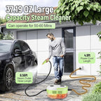 10-in-1 Steam Cleaner for Home, High Temperature & High Pressure, Steamer for Cleaning with 10s Fast Heating, Handheld Steam Cleaner with 37.19OZ Large Tank for Car, Home, Furniture, Carpet and Floor