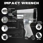 71-Piece Air Tool Kit, 1/2" Impact Wrench, 150mm Hammer, 1/4" Die Grinder, Ratchet Wrench, Air Compressor Tools with Full Accessories for Mechanics