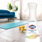 Clorox Disinfecting Mist, Eucalyptus Peppermint, Household Essentials, 1 Spray and 1 Refill, 16 oz Each