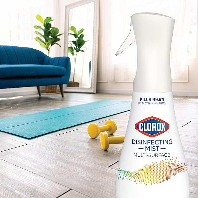 Clorox Disinfecting Mist Refill, Multi-Surface Disinfectant, Household Essentials, Lemongrass Mandarin, 16 Fluid Ounces