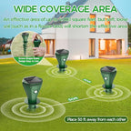 Mole Repellent for Lawns, Mole Killer Solar Powered, Snake Away Repellent for Outdoors,Ultrasonic Gopher Vole Repellent Killer Screw Keep Skunk Chipmunk Armadillo Groundhogs Out Your Yard, 4 Pack