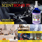 Scent Bomb Air Freshener Spray, Long-Lasting Odor Eliminator for Home & Car, Effective Deodorizer Spray for Kitchen, Bathroom, Fresh Room Spray & Smell Neutralizer, Lavender