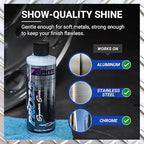 Zephyr - Pro 25 Easy Kut Liquid Metal Polish - Stainless Steel, Chrome, & Aluminum Polish - Metal Polishing for Lifted Trucks, Show Vehicles, Motorcycles, & More - 16 oz.