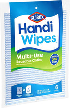 Clorox Handi Wipes Multi Use Reusable Cloths, 6 Count (Package May Vary)