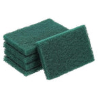 uxcell 5Pcs Scrubber Scouring Pad, 5.9 x 3.9 Inch 180 Grits Drill Power Brush Rectangle Scrub Pads Discs Polishing Pad for Household Furniture Automotive Cleaning, Green
