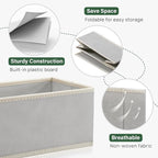 Kootek 16 Pack Drawer Organizer Clothes, Dresser Drawer Organizers for Clothing Fabric Foldable Closet Organizers and Storage Bins for Baby Clothes, Nursery, Underwear, Bras, Socks