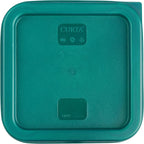 CURTA 8-Pack 2 Qt NSF Clear Polycarbonate Food Storage Containers with Green Lids - Square, Commercial-Grade, Freezer & Dishwasher Safe, Stackable