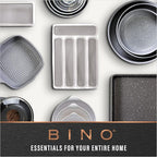 BINO | Plastic Storage Bins, Small - 2 Pack, Clear | THE SOHO COLLECTION | Pantry Organizers and Storage Containers Fridge Organizer Bins Kitchen Cabinet Organizer Medicine Cabinet Bin