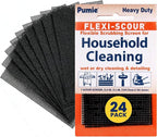 PUMIE Flexi-Scour Flexible Scrubbing Screen for Household Cleaning, 5.5" x 4", Abrasive Grit Cleaning Screen, Clean Grills, Remove Carbon, Rust and Scale, Pack of 24