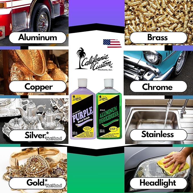Products – Aluminum Deoxidizer Cleans & Deoxidizes Metal Surfaces, Removes Rust, Great for Aluminum, Brass, Copper, Chrome, Silver, Stainless & Gold, 12oz