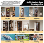 Kotkn 10 Tier Over The Door Organizer - Heavy Duty Hanging Storage Rack with Sturdy Oxford Fabric, Holds 20+ Pairs of Footwear, Boots & Sneakers, Saves 50% Closet Space (Dark Curry)