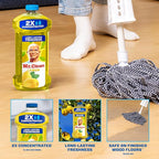 Mr. Clean All Purpose Cleaner, Floor Cleaner for Mopping Home, Bathroom, & Kitchen, Cleaning Liquid for Mop & Bucket, Cleaning Supplies, Multi-Surface Dilutable, Lemon, 41oz (Pack of 4)