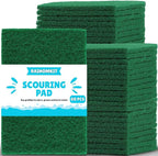 60 PCS Scouring Pads Heavy Duty, Reusable Multipurpose Scour Pads, 5.9 x 3.95 inch Household Scrub Pad for Cleaning, Green Dish Scrubber Scrubbing Pad for Dishes Sink Kitchen Metal Grills