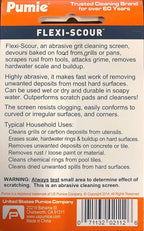 PUMIE Flexi-Scour, 5.5 x 4 Inch Flexible Scrubbing Screen for Household Cleaning, Flexible Scouring Mesh Pad, FLEX-12 C Abrasive Grit Cleaning Screen for Grill, Removes Carbon, Rust, Scale(Pack of 48)