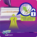 Swiffer WetJet Hardwood Floor Cleaner Spray Mop Pad Refill, Bathroom Cleaning Supplies, Hardwood Floor Cleaner, Multi Surface, 24 Count (Pack of 2)