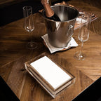 AMERICAN HOMESTEAD Disposable Hand Towels for Bathroom - White Linen-Like Guest Napkins - Ideal Paper Dinner Napkins or Bathroom Towels for Guests - 100 Count - Quilted - Basic Size 15.5" x 8"