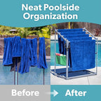 Coast Modern Pool Towel Rack – Choose Your Color - Outdoor & Indoor 5 Beach Towel PVC Drying Rack