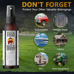Tougher Than Tom Mouse Repellent Spray – 8 fl oz Premium Cinnamon and Peppermint Oil for Rodents – Effective Mouse Repellent Indoor – Mice Deterrent – All-Natural Formula