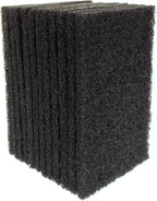 Delicate Scour Pads. Made in Europe. 12 Pack, 4 x 6 Inch Odorless General Purposes Scouring Scrubbers for Cleaning Dishes, Cutlery, Kitchen, Household & Outdoor Things (Black)