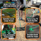 LANDZIE - The Original Lawn Leveling Rake – 24" Steel Handle Yard Leveler, Lawn Level Tool for Creating a Flat Surface - Works for Soil, Dirt, Topdressing, and Ground