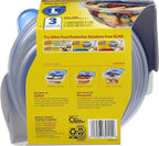 Glad GladWare Big Bowl Food Storage Containers with Lids, Large Round No BPA Plastic Containers for Soups, Salads, and Meal Prep, Lock Tight Seal, Microwave Dishwasher Safe, 48 Oz, 3 Count - 6 Pack