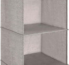 Whitmor Hanging Accessory Shelves - 6 Section Closet Organizer - Light Grey