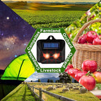 6 Pack Solar Animal Repellent, Predator Eyes Animal Deterrent Sentinels with Red LED Blinking Lights Drive Away Raccoon, Deer, Skunk, Cat, Coyote from Yard Farm and Chicken Coops