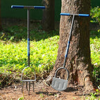 Hand Edger Lawn Tool, Sharp Half Moon Manual Grass Edger Tool with Soft T-Grip Handle for Garden, Yard, Sidewalk, Landscape, 38″