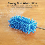 Microfiber Duster for Cleaning, Tukuos Hand Washable Dusters with 2pcs Replaceable Microfiber Head, Extendable Pole, Detachable Cleaning Brush Tool for Office, Car, Window, Furniture, Ceiling Fan