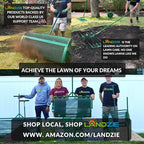 Landzie AeroLeveler - The Lawn Leveling Rake That Never Flips - Patented 24" inch Wide Pneumatic Lawn Level for Yard, Dirt, Soil, Sand, Provides Stability and Control (Pneumatic 24" Leveling rake)