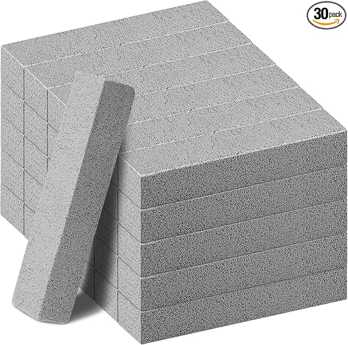 30 PCS Scouring Stick, Pumice Stone for Toilet Bowl Cleaning, Scouring Stick Remove Toilet Bowl Hard Water Rings, Calcium Buildup and Rust Suitable for Cleaning Household Bath Kitchen Pool Stove Grill
