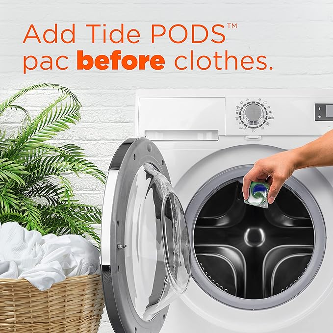 Tide Power Pods with Febreze Laundry Detergent Pacs, 63 Count, Spring & Renewal Scent, All-Day Freshness