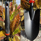 Bend-Proof Garden Trowel - Heavy Duty Polished Stainless Steel - Rust Resistant Oversized Garden Hand Shovel for Quicker Work - Digs Through Rocky/Heavy soils - Comfort Grip (1)