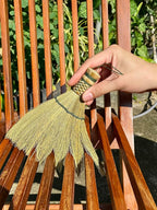 Small Whisk Broom 8" Handheld Brush Whisks Away Dust, Dirt & Debris Brush Hanger for Easy Storage Perfect for Indor Outdoor and Car - Short of Asian Whisk Broom (Style Turkey Soft Broom)