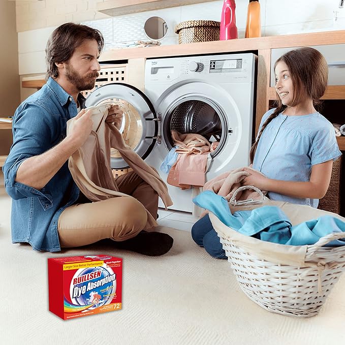 Dye Absorption Dye Trapping Sheets, 288 Count Household Cleaning Toilet Supplies Laundry Fragrance Free Color Collector Grabber Cleaner Machine Use With Mix Different for Single People