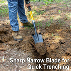 Shovel for Digging, Heavy Duty Shovel with Fiberglass Handle, 58 Inches