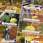 Lightweight Leaf Rake for Lawns - Durable Nylon Plastic Head,Easy Yard & Garden Rake for Women,Seniors,Kids, 16.5" Wide for Leaves, Grass,Pine Needles,Gardening,Adjustable 35–75" Long Handle