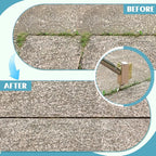 GADFlSH Manual Crevice Weeding Tool, Crack Weeder with 2 Weed Brush Heads, Crevice Weeding Hook with Adjustable Steel Handle for Patios, Decks & Garden Paths
