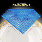 Non Scratch Dish Scrubbers for Cleaning Dishes (3PK) - Reusable Kitchen Sponge - Replace Dish Sponges for Washing Dishes - Best Household Scrubbing Pad & Alternative Dishwashing Scrub Pads Supplies