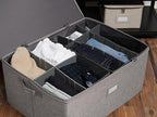 Covermates Keepsakes - Adjustable Zip-Top Storage Box - Configurable FlexGrid Compartments - Heavy Duty Polyester- Reinforced Handles - Stackable Design - Indoor Storage, Grey Heather