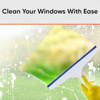 Superio Rubber Squeegee Blue 10", Streak Free All Purpose Window Squeegee, Comfort Grip Handle and Hanging Hook.