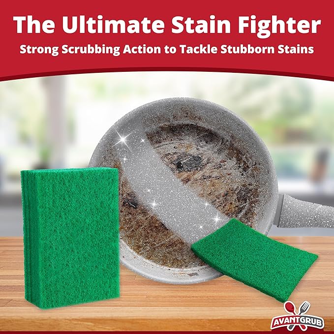 Heavy-Duty Scour Pad 60 Pack: High Abrasive Rating for Intense Scrubbing. 3.5 x 6. Best Used for Baked-On Messes. Restaurant & Commercial-Grade Scouring Pads. Bulk Wholesale Pack.