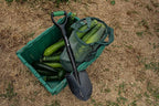 Hooyman Mini Digging Shovel with Heavy Duty Carbon Steel Construction, Ergonomic No-Slip H-Grip Handles, D Handle, and Serrated Blades for Gardening, Land Management, Yardwork, Farming, and Outdoors