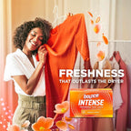 Bounce Intense Dryer Sheets, Vibrant Fresh, 60 Count, Scent Boosting Dryer Sheet