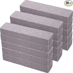 20 Pieces Pumice Stones for Cleaning - Pumice Scouring Pad, Stick Cleaner for Removing Toilet Bowl Ring, Bath, Household, Kitchen, Pool, 5.9 x 1.4 x 0.9 Inch(Gray)