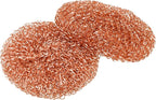 Redecker Real Copper Pot Scrubbers – Double-Layer Copper Scouring Pads for Pots, Pans, Dishes & More – Gentle, Scratch-Free Cleaning – Durable Copper Sponge Scrubber, Set of 2