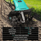 Tiller Cultivator 17 inch 15 Amp 6 Steel Tines Tillers for Gardening Electric Rototiller for Garden Yard