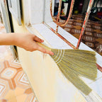 Set of 2 Brooms for Kid 12.6 inch- Vietnamese Natural Straw Soft Broom - Small Broom