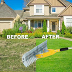 Thatch Rake,15" Lawn Dethatcher Rakes,Dead Grass Remover,Manual Dethatching Rake with Adjustable Length Handle,Scarifier Rake,Thatching Rakes for Lawns Grass Loosening Soil